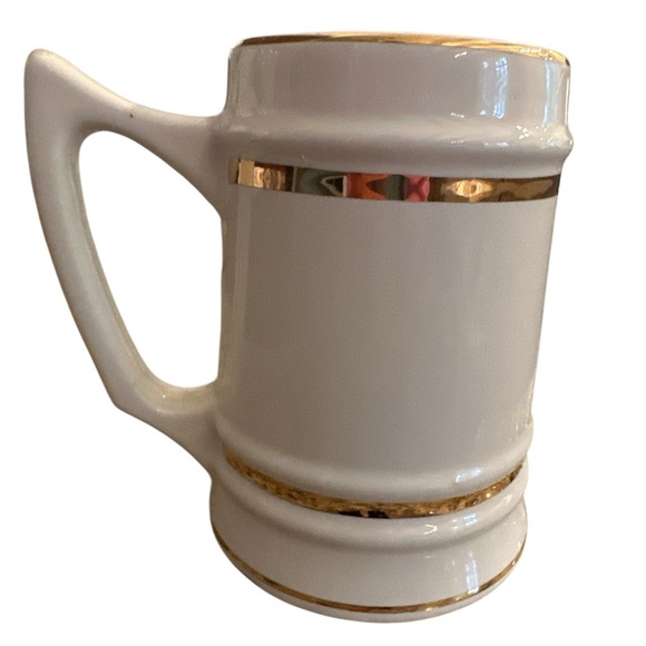 VTG Notre Dame University WC Bunting Large Mug Stein Cup in Off White Gold Trim - Picture 2 of 8